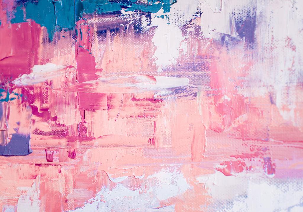 Różowe i białe abstrakcyjne pociągnięcia pędzla