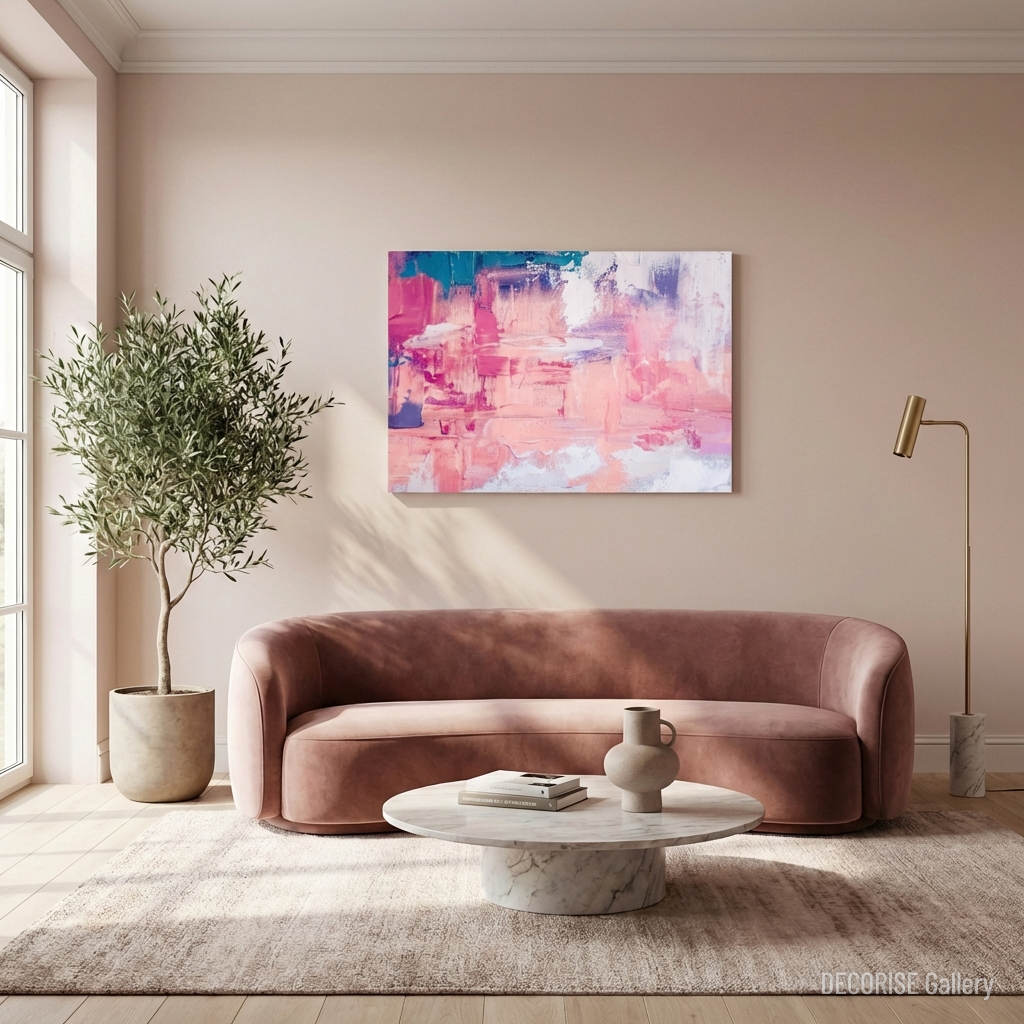 Różowe i białe abstrakcyjne pociągnięcia pędzla