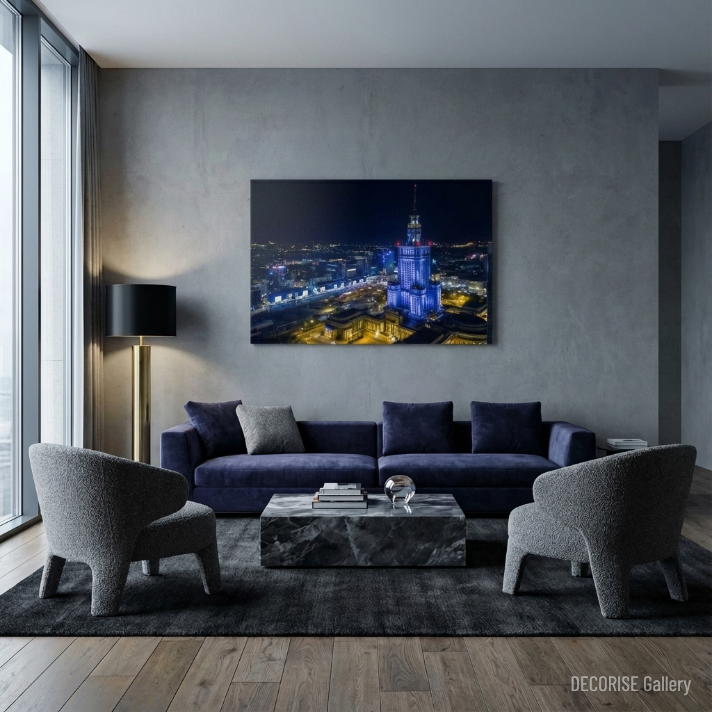 Pałac Kultury i Nauki nocą