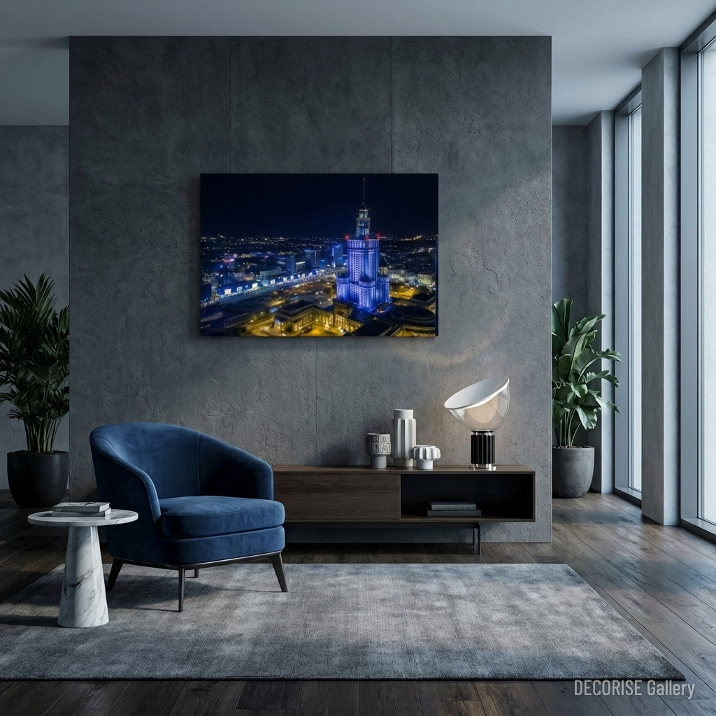 Pałac Kultury i Nauki nocą