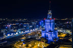 Obraz na Płótnie – Pałac Kultury i Nauki Nocą