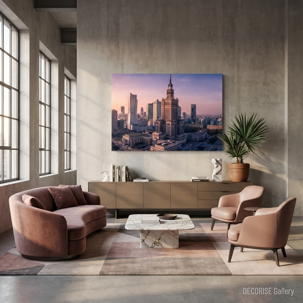 Pałac Kultury i nowoczesne wieżowce