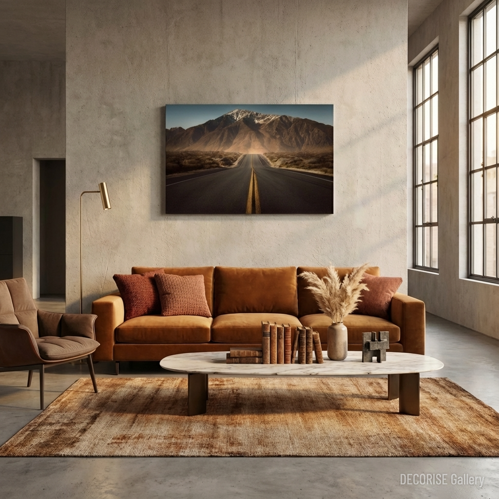 Droga prowadząca do ośnieżonych gór