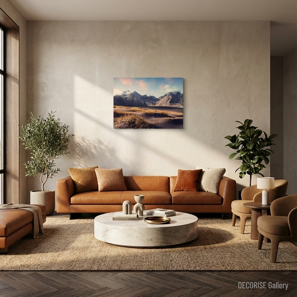 Góry i złote trawy o świcie