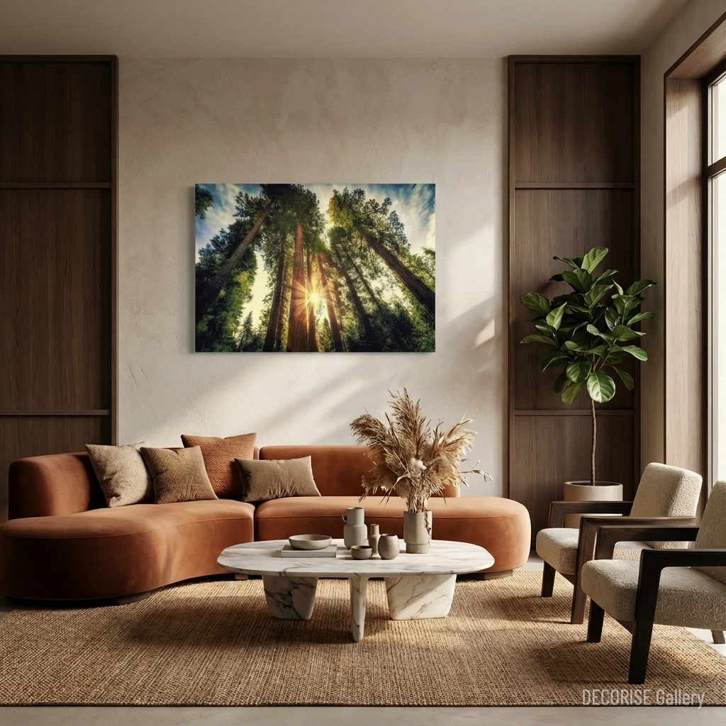 Słońce przebijające przez korony drzew