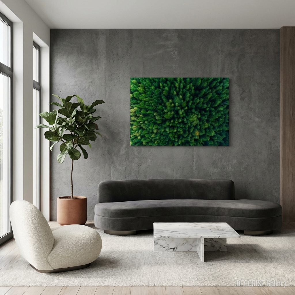 Gęsty las iglasty z lotu ptaka