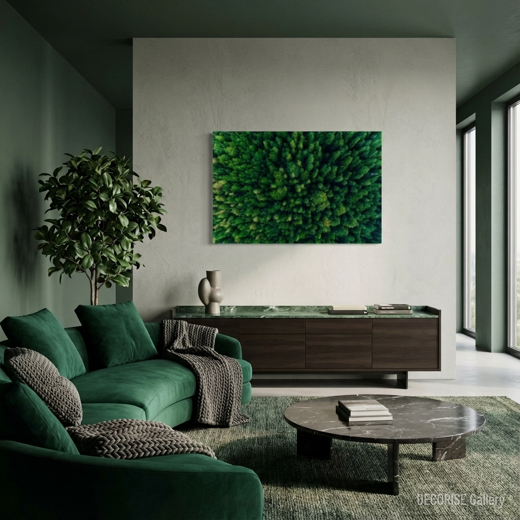 Gęsty las iglasty z lotu ptaka