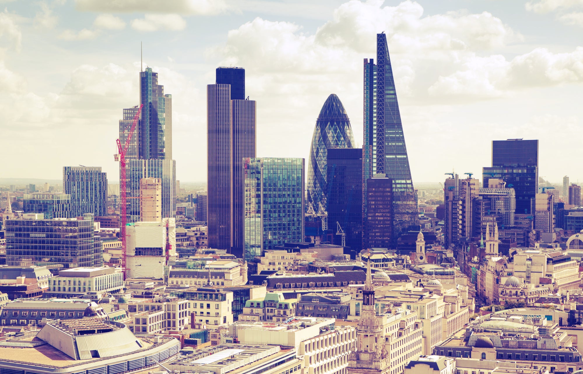 Panorama nowoczesnej architektury Londynu