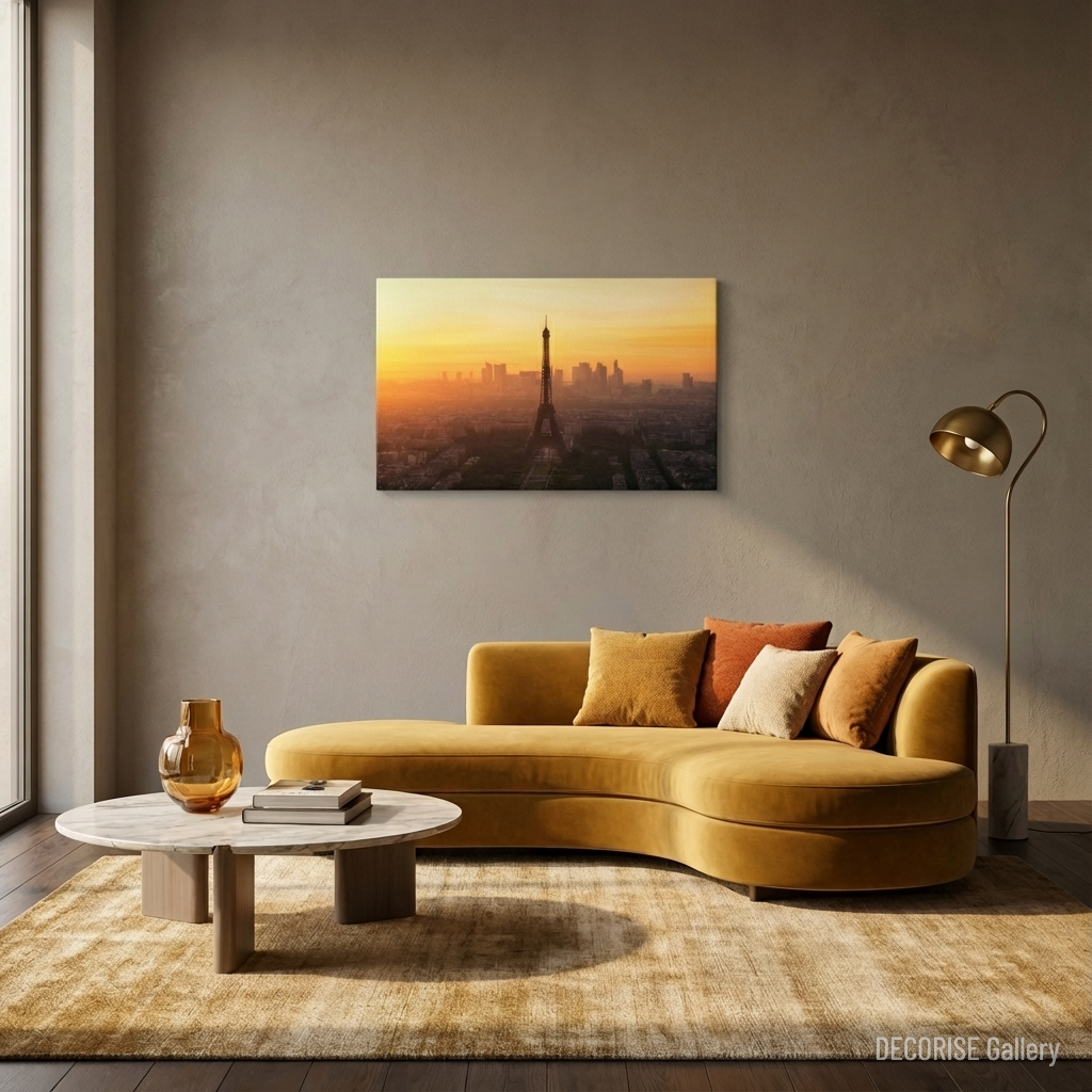 Wieża Eiffla o zachodzie słońca