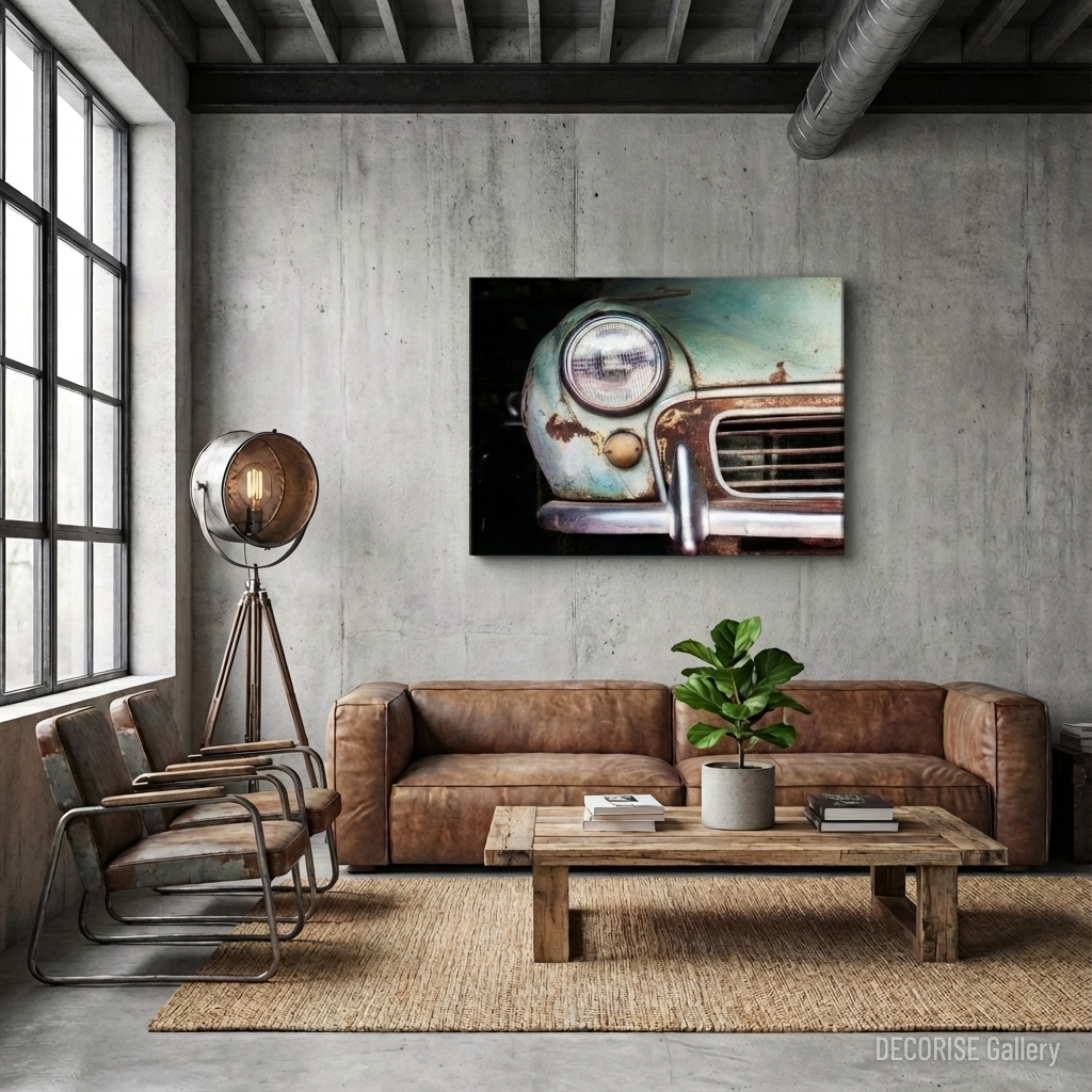 Zardzewiały przód zabytkowego samochodu