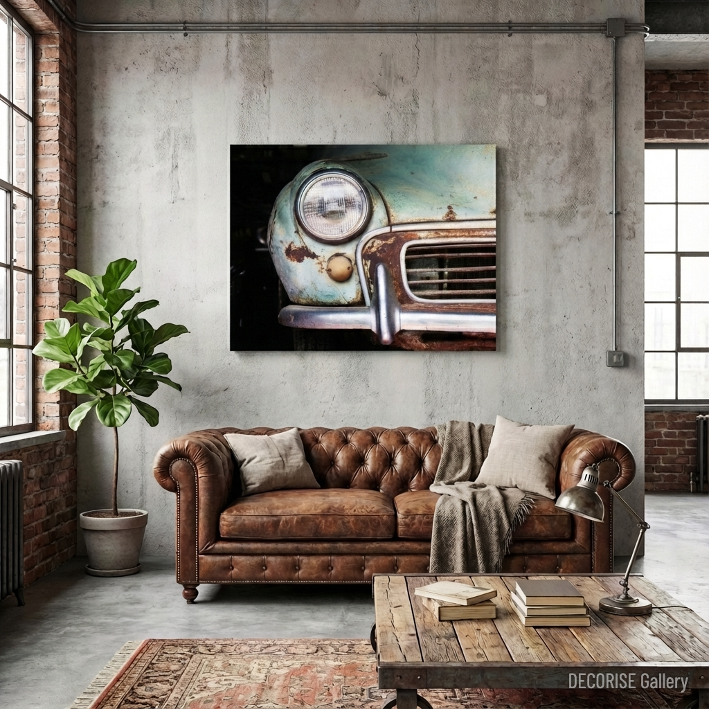 Zardzewiały przód zabytkowego samochodu