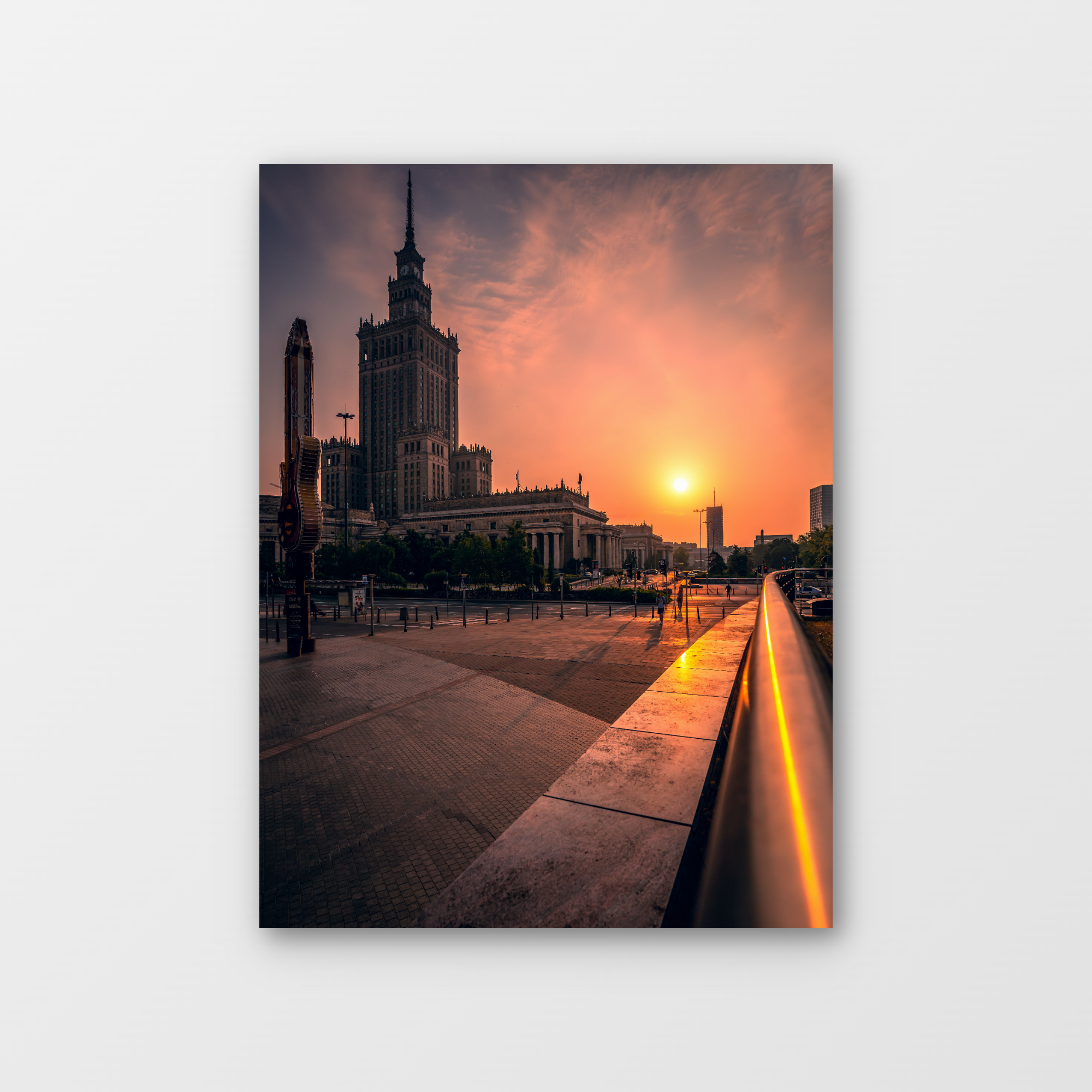Pałac Kultury i Nauki o zachodzie