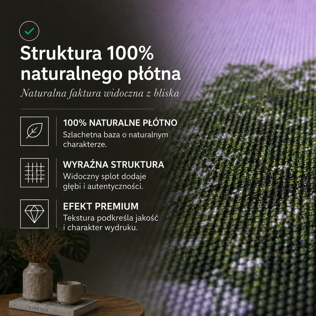 Widoczna struktura naturalnego płótna | DECORISE