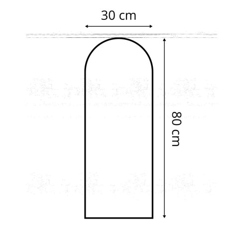 Panel Tapicerowany Grafitowy 30cm 30x80 cm