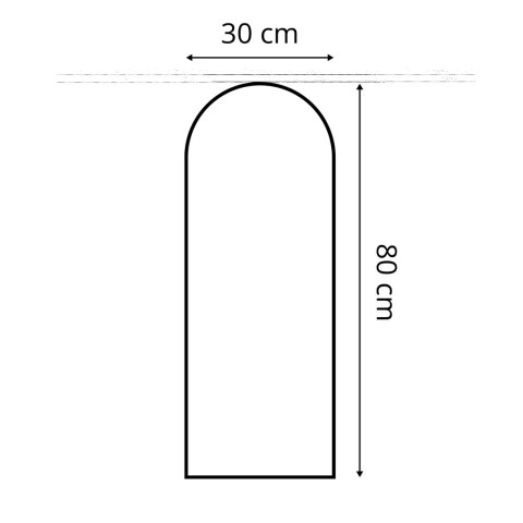 30x80 cm Kremowy Panel Tapicerowany