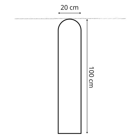 20x100 cm Turkusowy Panel Tapicerowany