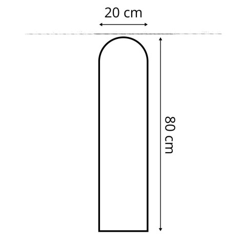 20x80 cm Turkusowy Panel Tapicerowany