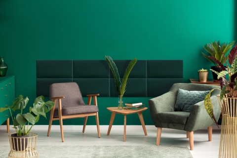 100x20 cm Turkusowy Welur Panel Tapicerowany 100x20 cm Turkusowy Welur Panel Tapicerowany