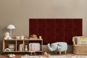 30x30 cm Bordowy Welur Panel Tapicerowany