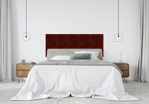 50x50 cm Bordowy Welur Panel Tapicerowany 50x50 cm Bordowy Welur Panel Tapicerowany