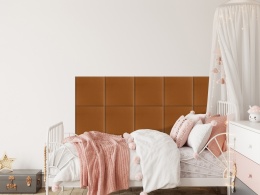 50x50 cm Miodowy Welur Panel Tapicerowany