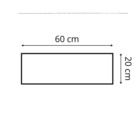 60x20 cm Kremowy Welur Panel Tapicerowany 60x20 cm Kremowy Welur Panel Tapicerowany