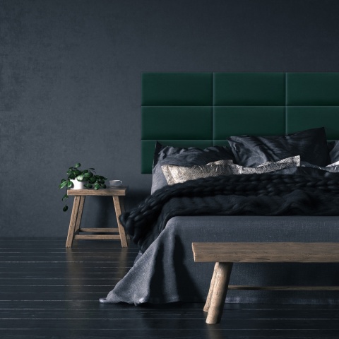 80x20 cm Turkusowy Welur Panel Tapicerowany 80x20 cm Turkusowy Welur Panel Tapicerowany