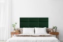 60x20 cm Butelkowa Zieleń Welur Panel Tapicerowany