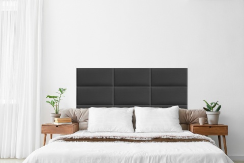 60x30 cm Grafitowy Welur Panel Tapicerowany 60x30 cm Grafitowy Welur Panel Tapicerowany