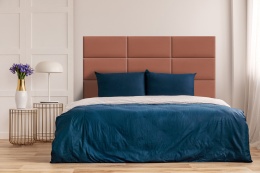 50x40 cm Brudny Róż Welur Panel Tapicerowany