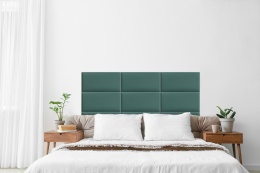 60x20 cm Morski Welur Panel Tapicerowany