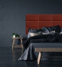 60x30 cm Bordowy Welur Panel Tapicerowany