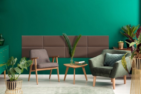 80x20 cm Brązowy Welur Panel Tapicerowany 80x20 cm Brązowy Welur Panel Tapicerowany