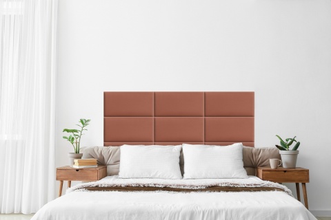 80x20 cm Brudny Róż Welur Panel Tapicerowany 80x20 cm Brudny Róż Welur Panel Tapicerowany