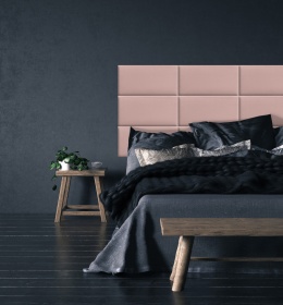 90x30 cm Różowy Welur Panel Tapicerowany