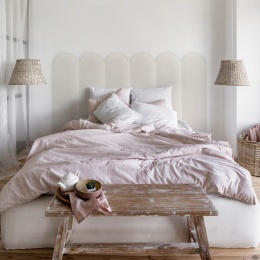 30x60 cm Kremowy Eko Skóra Panel Tapicerowany