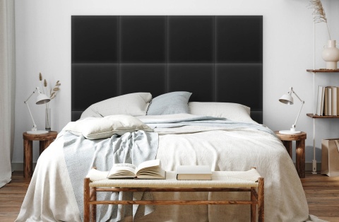 40x40 cm Grafitowy Eko Skóra Panel Tapicerowany