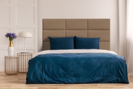 60x30 cm Beżowy Welur Panel Tapicerowany