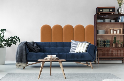 30x100 cm Miodowy Welur Panel Tapicerowany