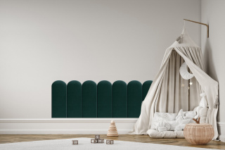 20x60 cm Turkusowy Panel Tapicerowany