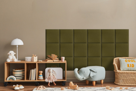 40x40 cm Khaki Panel Tapicerowany