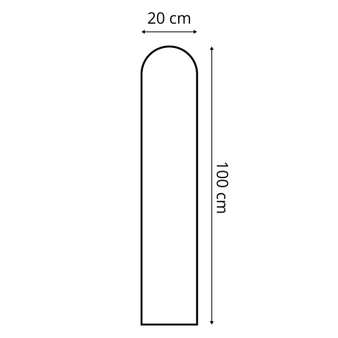 20x100 cm Bordowy Panel Tapicerowany