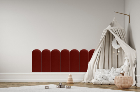 20x60 cm Bordowy Panel Tapicerowany