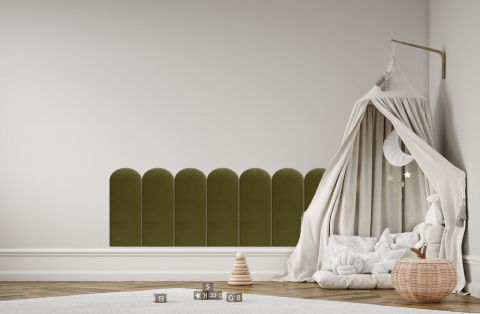 20x60 cm Khaki Panel Tapicerowany
