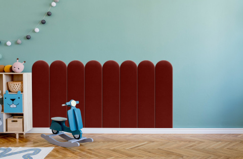 20x80 cm Bordowy Panel Tapicerowany