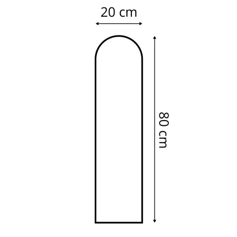 20x80 cm Khaki Panel Tapicerowany