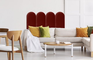 30x100 cm Bordowy Panel Tapicerowany