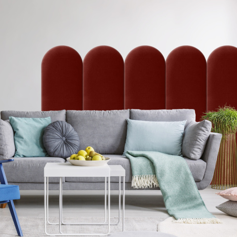 30x100 cm Bordowy Panel Tapicerowany