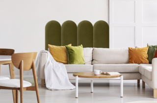 30x100 cm Khaki Panel Tapicerowany