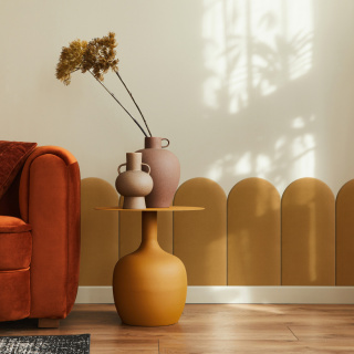 30x60 cm Żółty Panel Tapicerowany